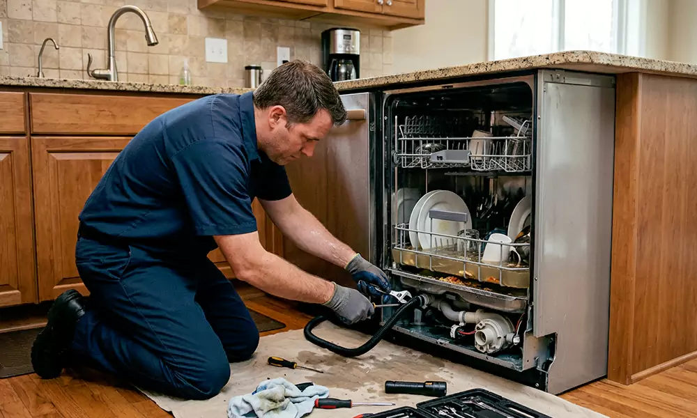 Dishwasher Not Draining Repair in Dorchester Center, MA